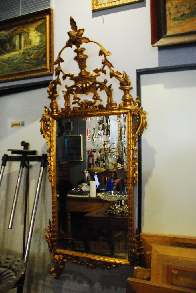 Antig&uuml;edades: MUY BONITO ESPEJO DE MADERA - Foto 5