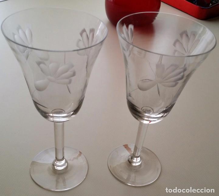 Antig&uuml;edades: PAREJA DE COPAS CRISTAL TALLADO - Foto 4
