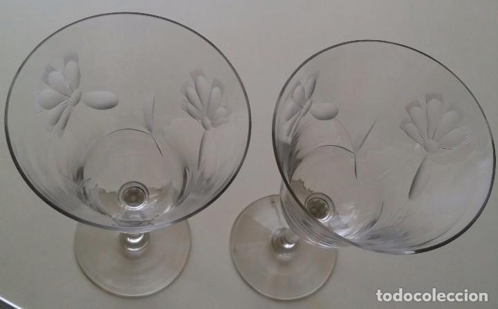Antig&uuml;edades: PAREJA DE COPAS CRISTAL TALLADO - Foto 5