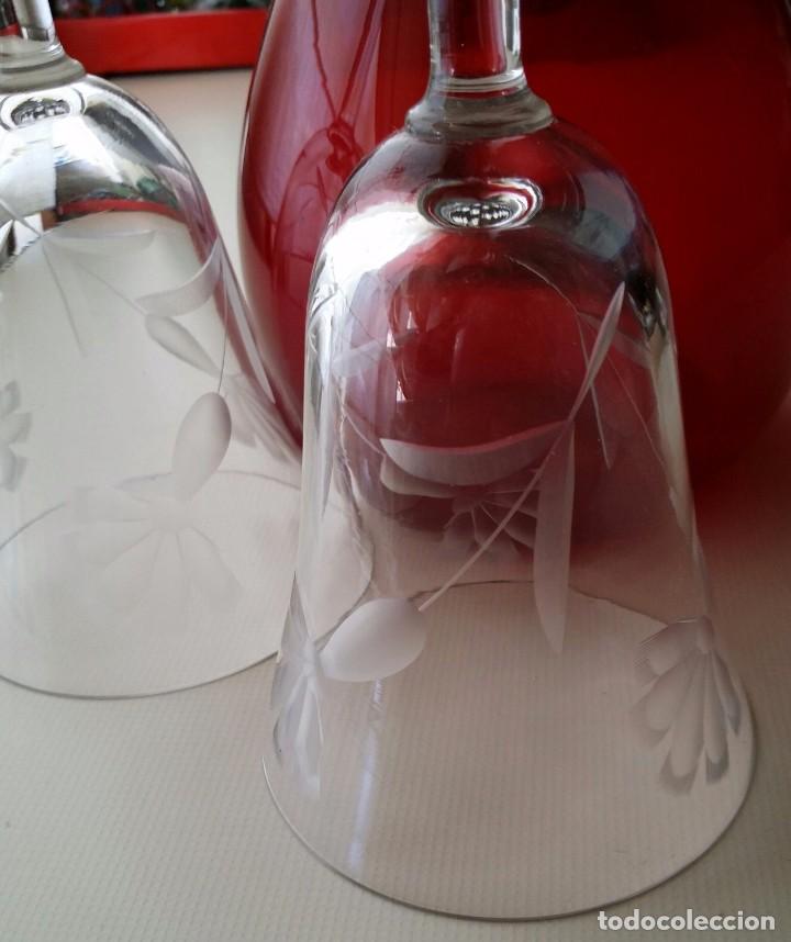 Antig&uuml;edades: PAREJA DE COPAS CRISTAL TALLADO - Foto 7