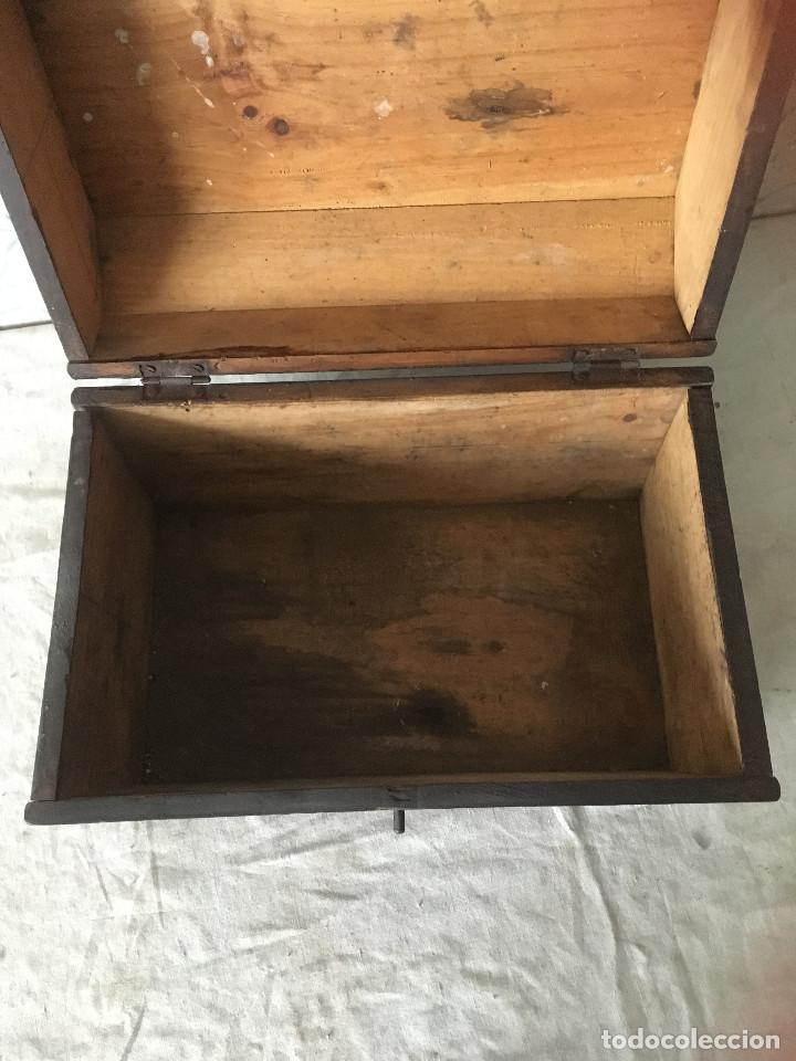 Antig&uuml;edades: ANTIGUA CAJA MALET&Iacute;N EN MADERA - Foto 6