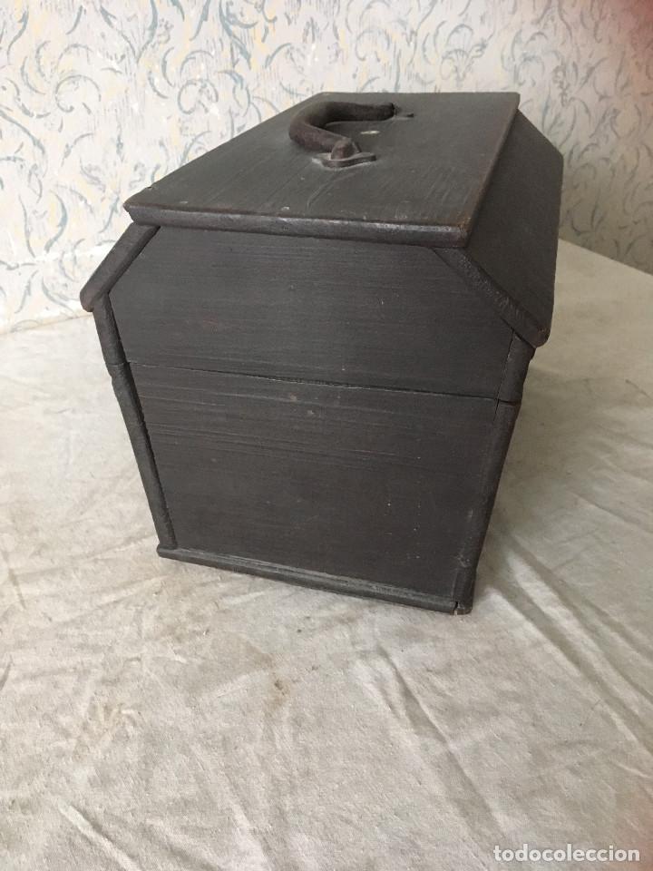 Antig&uuml;edades: ANTIGUA CAJA MALET&Iacute;N EN MADERA - Foto 11