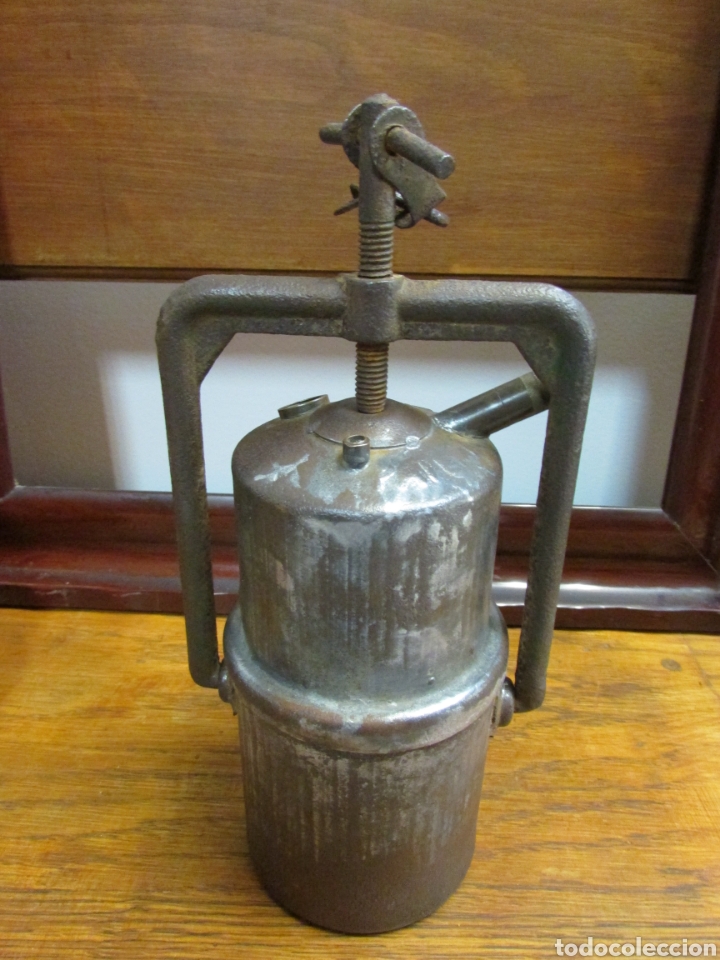 Antig&uuml;edades: L&aacute;mpara carburo de hierro - Foto 2