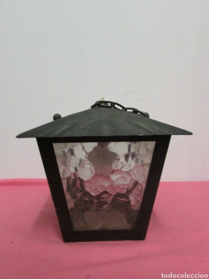 Antig&uuml;edades: Farol de forja negro - Foto 1