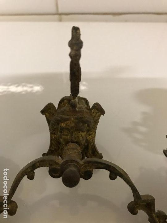 Antig&uuml;edades: Candelabro capilla, a&ntilde;o 1850, para velas - Foto 3