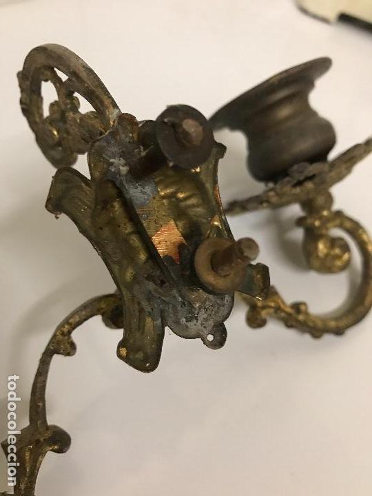 Antig&uuml;edades: Candelabro capilla, a&ntilde;o 1850, para velas - Foto 4