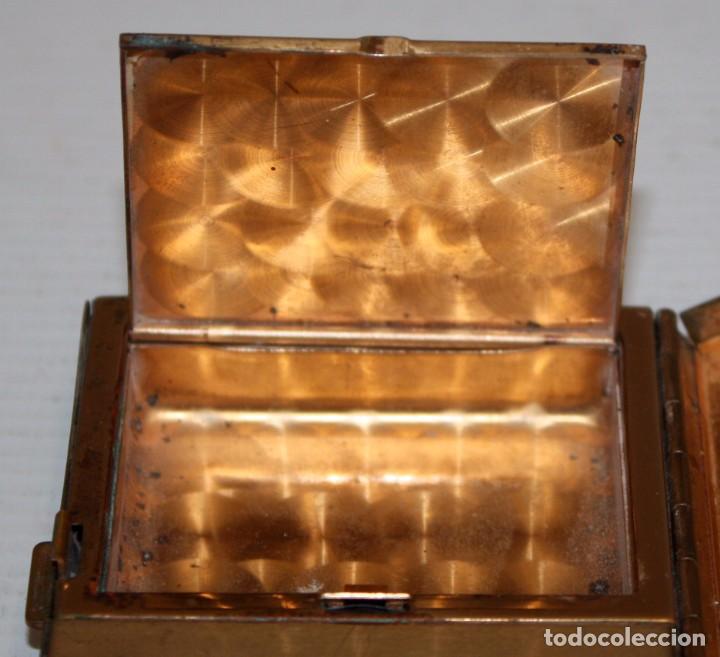 Antig&uuml;edades: CAJA EN METAL Y NACAR - Foto 4