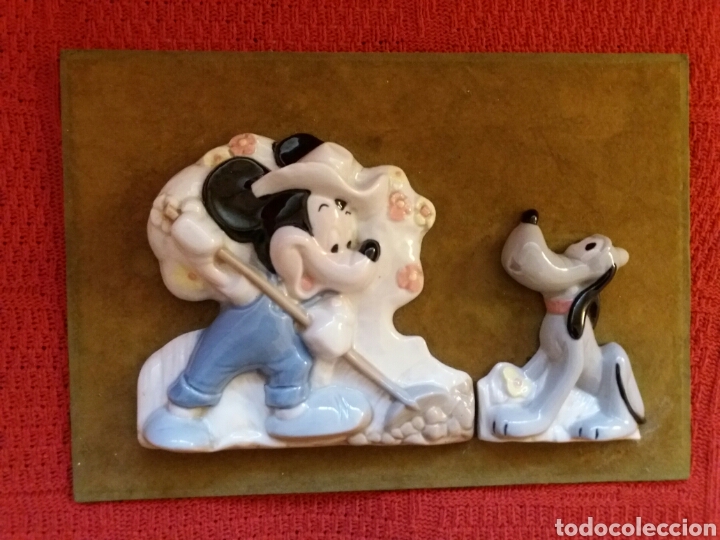 Antig&uuml;edades: CUADRO MIKY MAUS Y PLUTO EN CER&Aacute;MICA - Foto 1