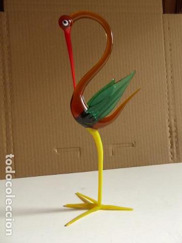 Antiguidades: CIG&Uuml;E&Ntilde;A EN VIDRIO SOPLADO A MANO.  DISTINTOS COLORES.  25 CM ALT.