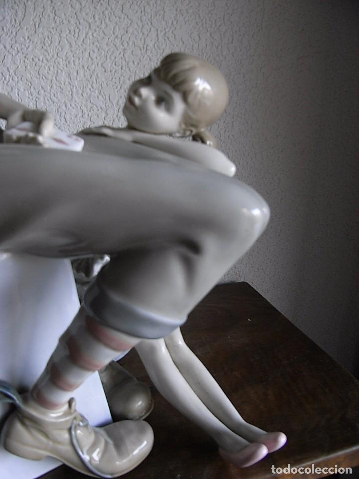 Antig&uuml;edades: PAYASO CON NI&Ntilde;A, LLADRO, 41 CMS. - Foto 4