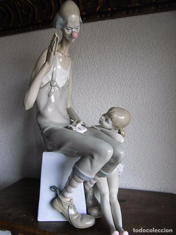 Antig&uuml;edades: PAYASO CON NI&Ntilde;A, LLADRO, 41 CMS. - Foto 5