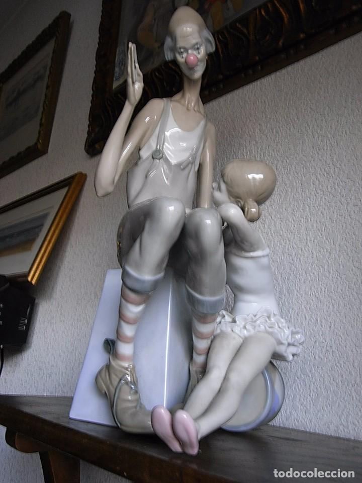 Antig&uuml;edades: PAYASO CON NI&Ntilde;A, LLADRO, 41 CMS. - Foto 14