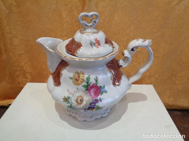 Antig&uuml;edades: JUEGO DE TE DE CERAMICA HISPANIA. - Foto 4