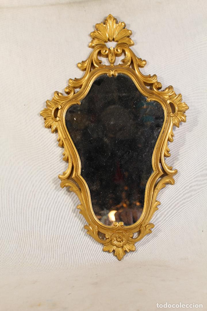 Antig&uuml;edades: espejo en resina dorada - Foto 1