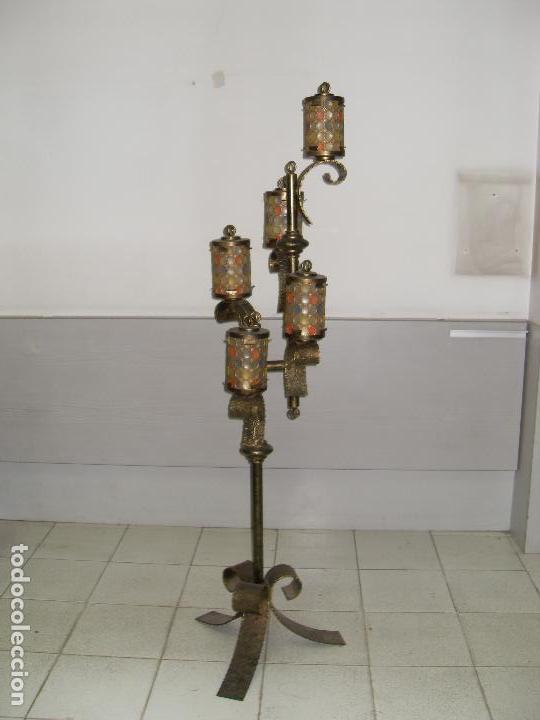 Antig&uuml;edades: Preciosa L&aacute;mpara de Forja - Foto 1
