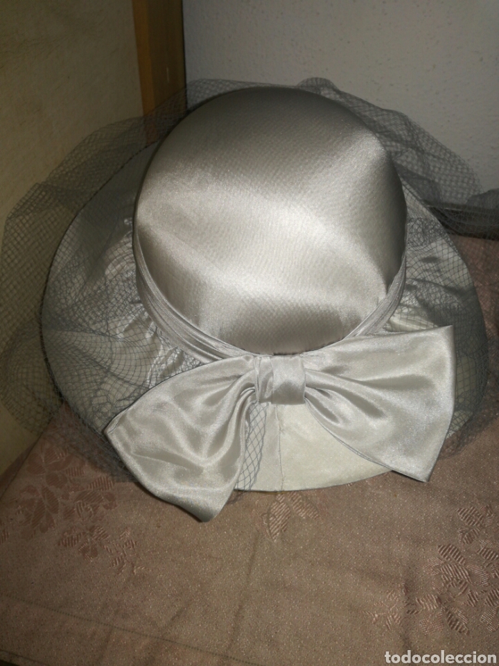 Antig&uuml;edades: Sombrero pamela de raso - Foto 3