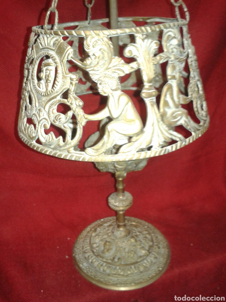 Antig&uuml;edades: ANTIGUA LAMPARA EN BRONCE - Foto 2