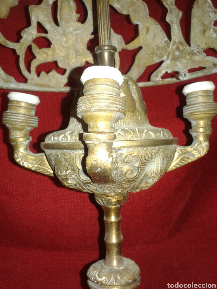 Antig&uuml;edades: ANTIGUA LAMPARA EN BRONCE - Foto 3