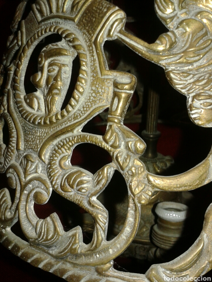 Antig&uuml;edades: ANTIGUA LAMPARA EN BRONCE - Foto 5