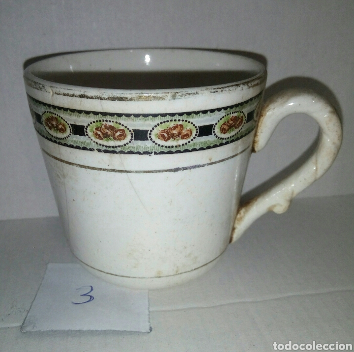 Antig&uuml;edades: Taza porcelana - Foto 2