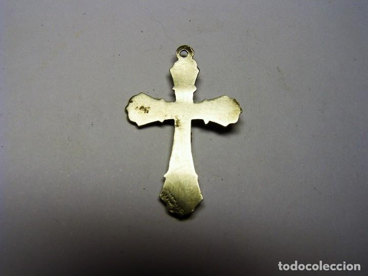 Antig&uuml;edades: Crucifijo antiguo de plata. - Foto 2