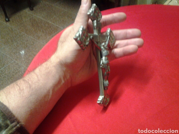 Antig&uuml;edades: Crucifijo antiguo mazizo - Foto 4