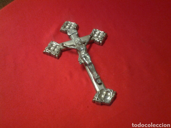 Antig&uuml;edades: Crucifijo antiguo mazizo - Foto 5