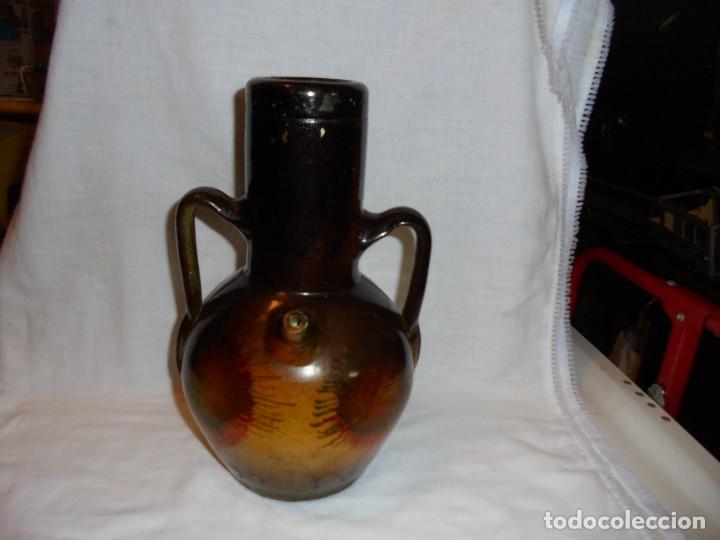 Antig&uuml;edades: JARRON DE CERAMICA PINTADA CON PITORRO - Foto 1