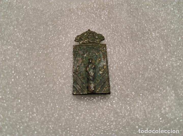 Antig&uuml;edades: Antigua Placa religiosa virgen - Foto 1