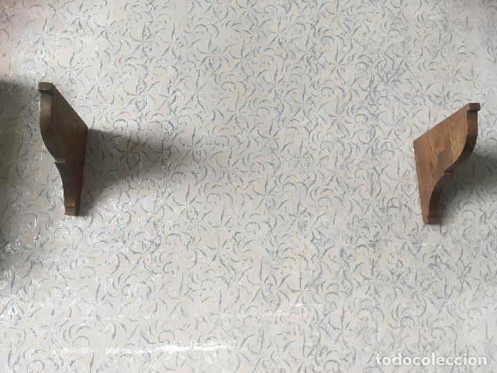Antig&uuml;edades: PAREJA CANES DE MADERA PARA BALDA - Foto 6