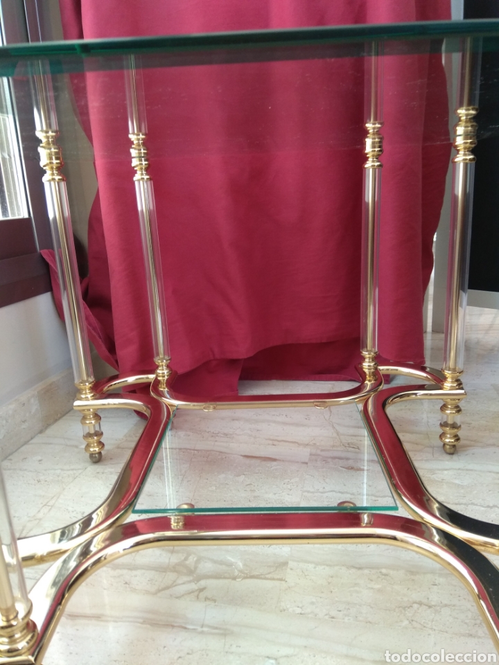 Antig&uuml;edades: Mesa de cristal m&aacute;s de 40 a&ntilde;os - Foto 5