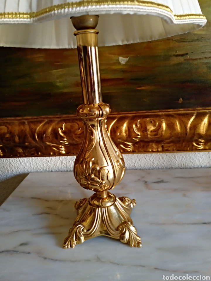 Antig&uuml;edades: Espectacular l&aacute;mpara en bronce con ba&ntilde;o de oro - Foto 6