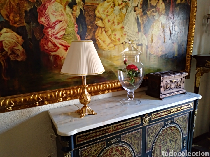 Antig&uuml;edades: Espectacular l&aacute;mpara en bronce con ba&ntilde;o de oro - Foto 10
