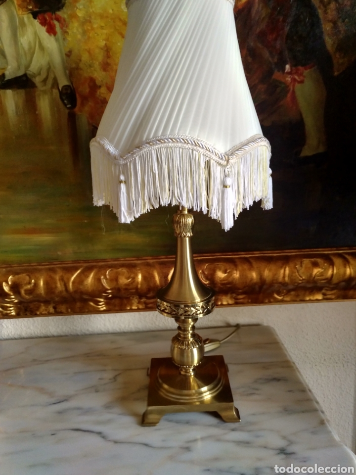 Antig&uuml;edades: Preciosa l&aacute;mpara de bronce - Foto 1