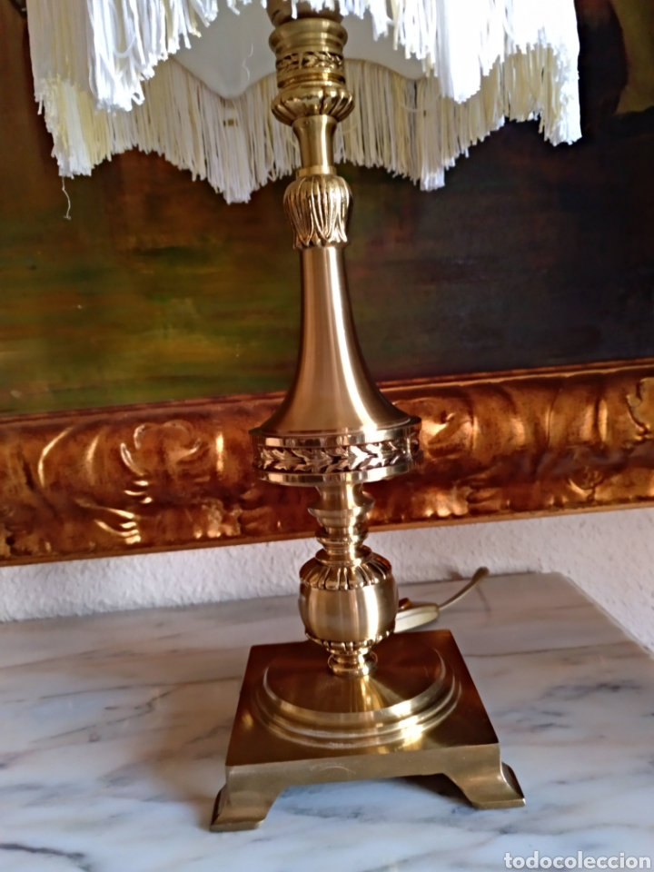 Antig&uuml;edades: Preciosa l&aacute;mpara de bronce - Foto 3