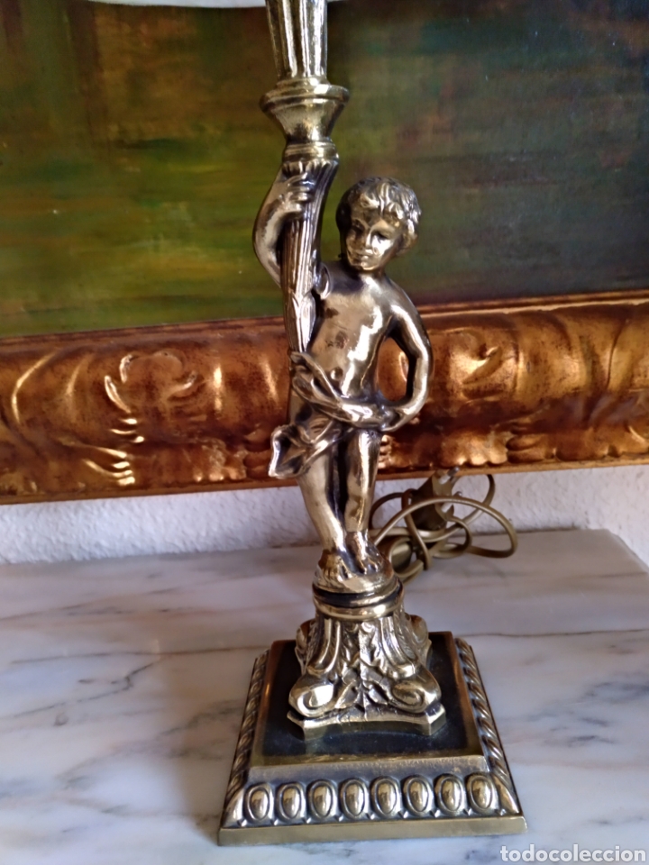 Antig&uuml;edades: Bonita l&aacute;mpara en bronce - Foto 6