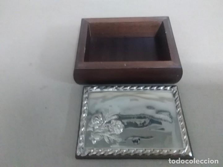 Antig&uuml;edades: Caja de madera y plata 925 (12x9x4) - Foto 1