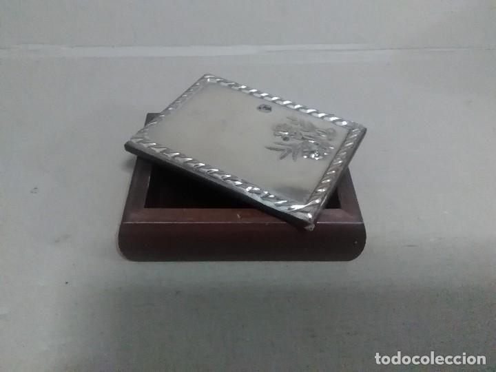 Antig&uuml;edades: Caja de madera y plata 925 (12x9x4) - Foto 3