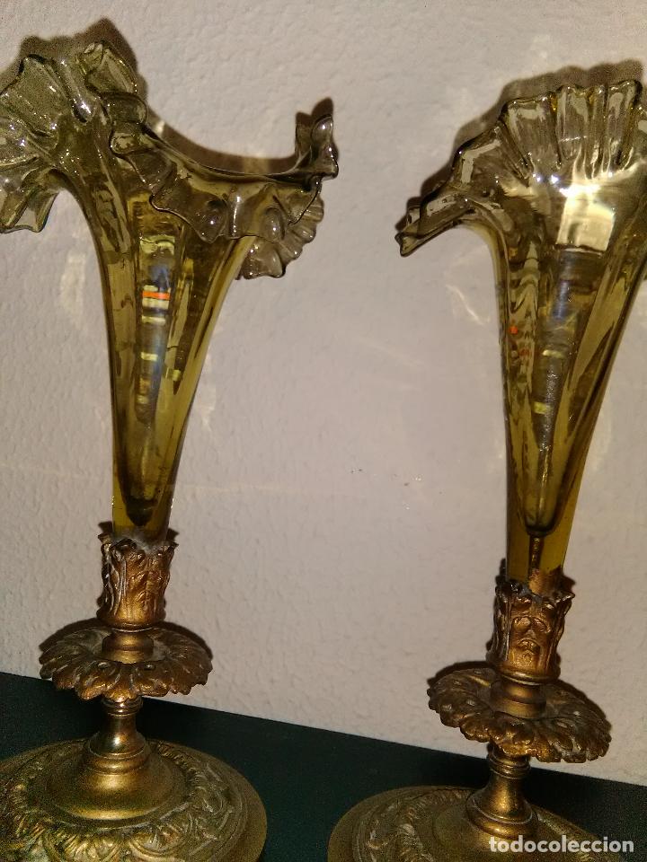 Antig&uuml;edades: pareja de violeteros, tuliperos, soliflore - Foto 6