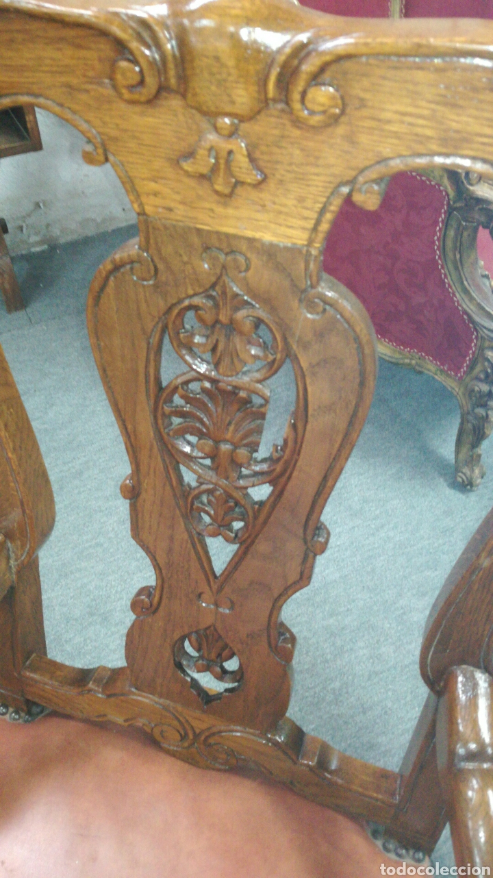 Antig&uuml;edades: Sillones de madera de Casta&ntilde;o jm/ - Foto 4