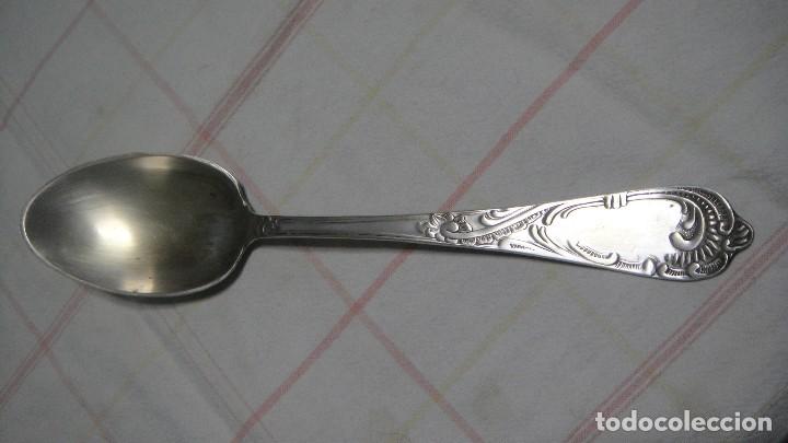 Antig&uuml;edades: cucharon  ba&ntilde;o de plata arg 1000 - Foto 1