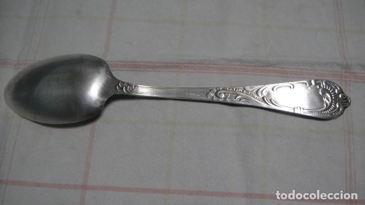 Antig&uuml;edades: cucharon  ba&ntilde;o de plata arg 1000 - Foto 3