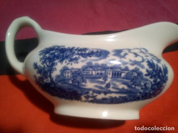 Antig&uuml;edades: River scenes salsera pintada a mano. edici&oacute;n limitada - Foto 1