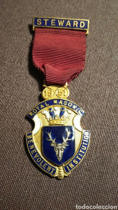 Antig&uuml;edades: Medalla mas&oacute;nica 1951 - Foto 3