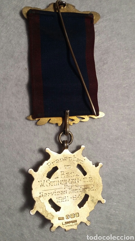 Antig&uuml;edades: Medalla mas&oacute;nica plata - Foto 4