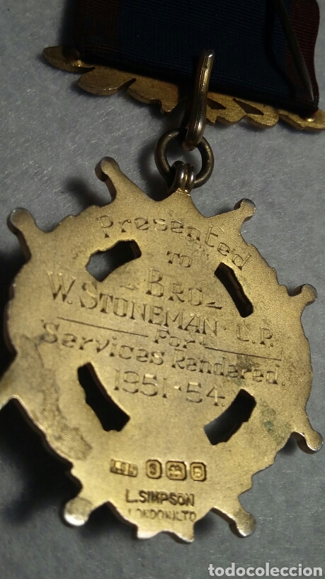 Antig&uuml;edades: Medalla mas&oacute;nica plata - Foto 5