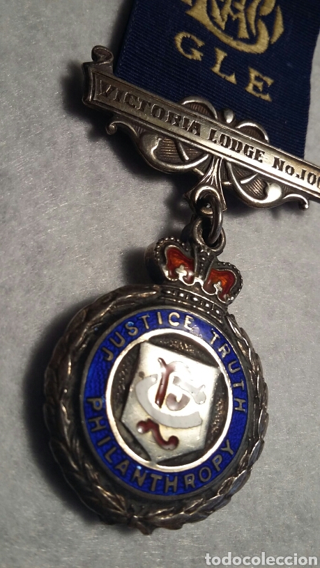 Antig&uuml;edades: Medalla mas&oacute;nica plata - Foto 1