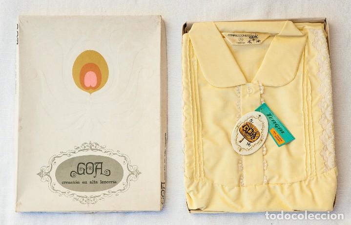 Antiguidades: Bellisimo camis&oacute;n de lencer&iacute;a fina Goa. Amancio Ortega. Nuevo, en su caja y con etiquetas. A&ntilde;os 70