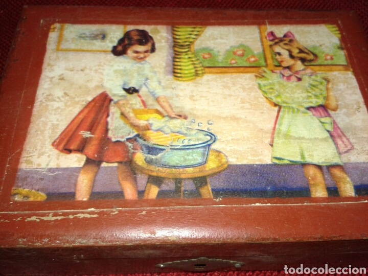 Antig&uuml;edades: ANTIGUA CAJA LITOGRAFIA - Foto 2