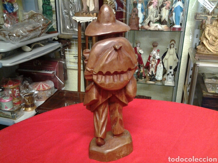 Antig&uuml;edades: Peregrito en talla de madera - Foto 3